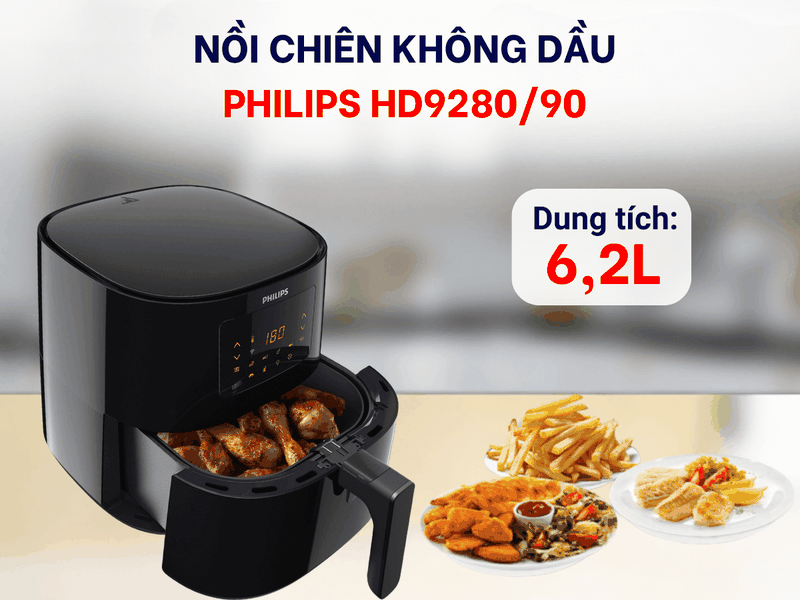 Review nồi chiên không dầu Philips HD9280/90 ảnh 9