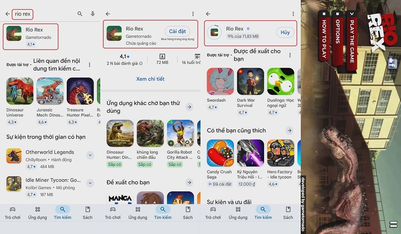 Cách tải Rio Rex trên Android