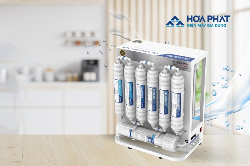  Máy lọc nước RO Hydrogen Hoà Phát 10 lõi HWU1A 1022 (hình 1)