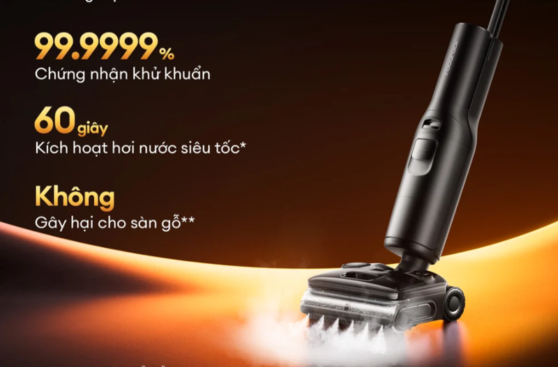 Máy hút bụi lau nhà không dây Roborock F25 Steam - hình 2