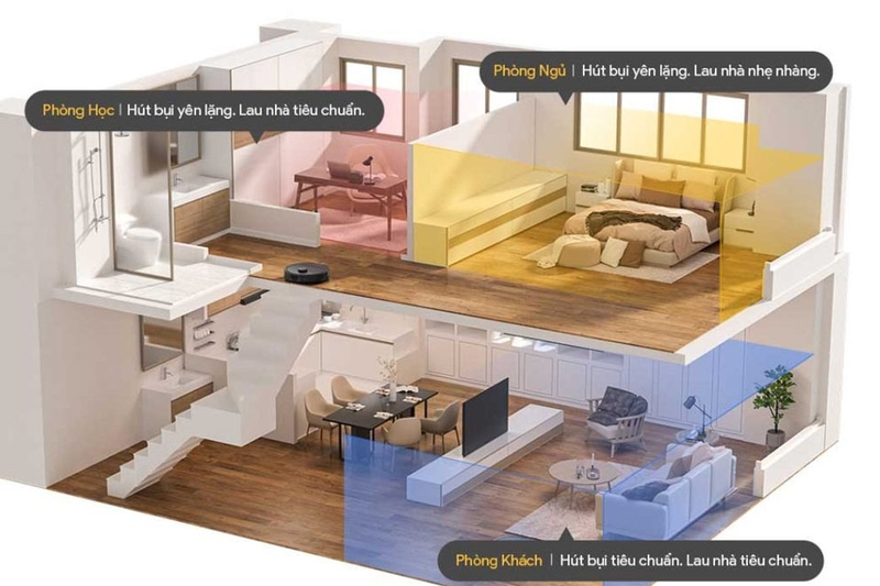 Robot hút bụi lau nhà Roborock Q Revo S hỗ trợ tạo bản đồ thông minh