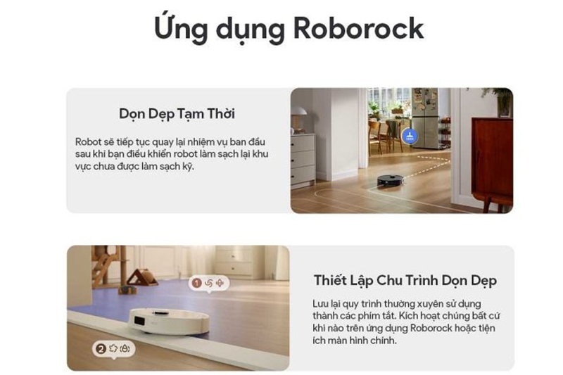 Robot hút bụi lau nhà Roborock Q Revo S điều khiển dễ dàng qua ứng dụng smartphone