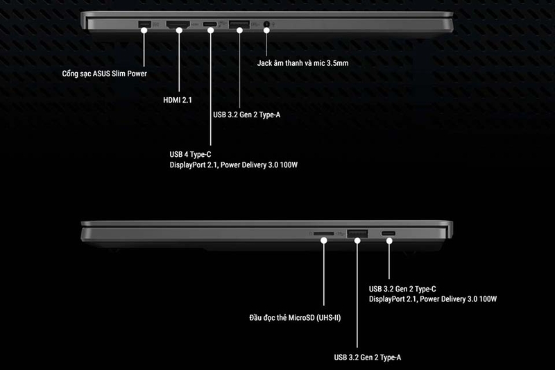 Cổng kết nối Asus ROG Zephyrus G14 GA403WR-QS103WS