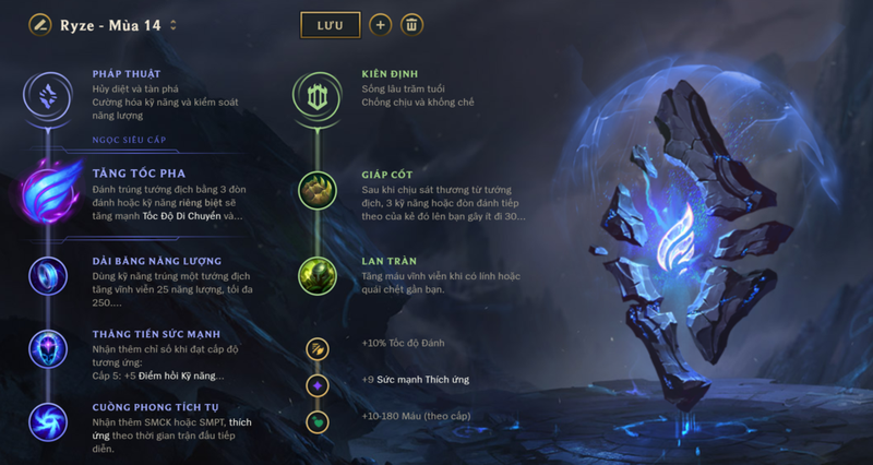 Bảng ngọc cho Ryze