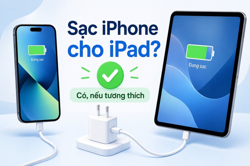 sạc iPhone có dùng được cho iPad ảnh 2