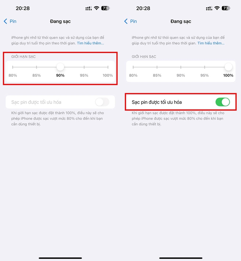 Sạc pin được tối ưu hóa trên iPhone ảnh 4