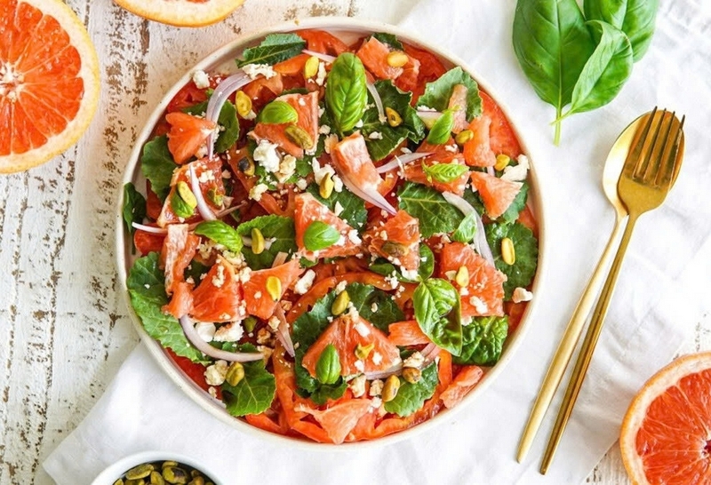 Salad tôm bưởi hạt óc chó ảnh 1