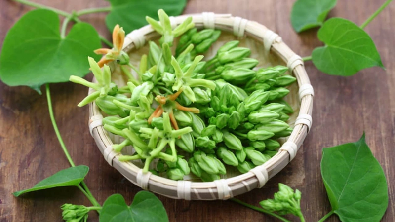 salad tôm hoa thiên lý xá xíu (hình 2)