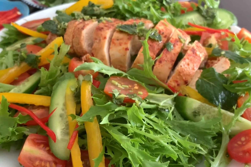 salad ức gà hình 10