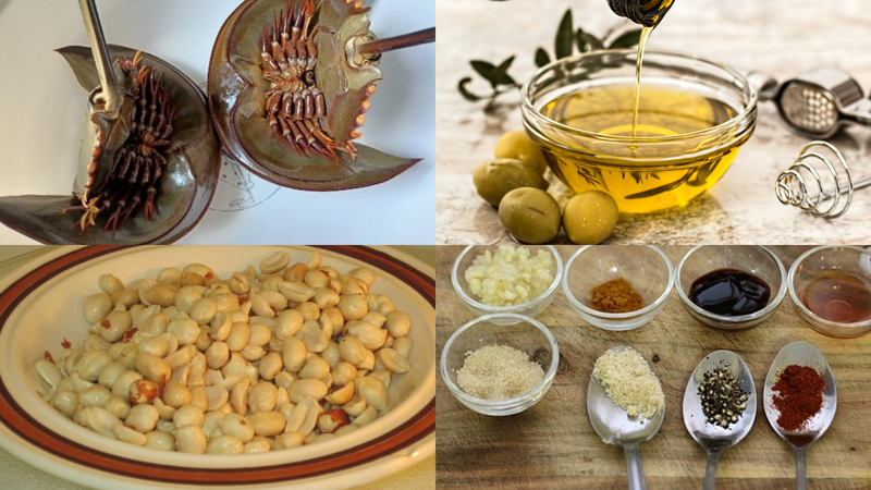 Nguyên liệu làm món sam biển nướng