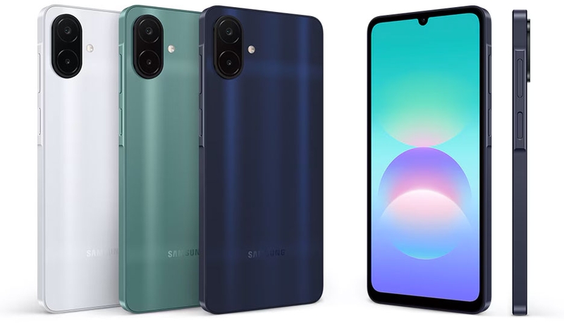 Galaxy A08 có ba tùy chọn màu.