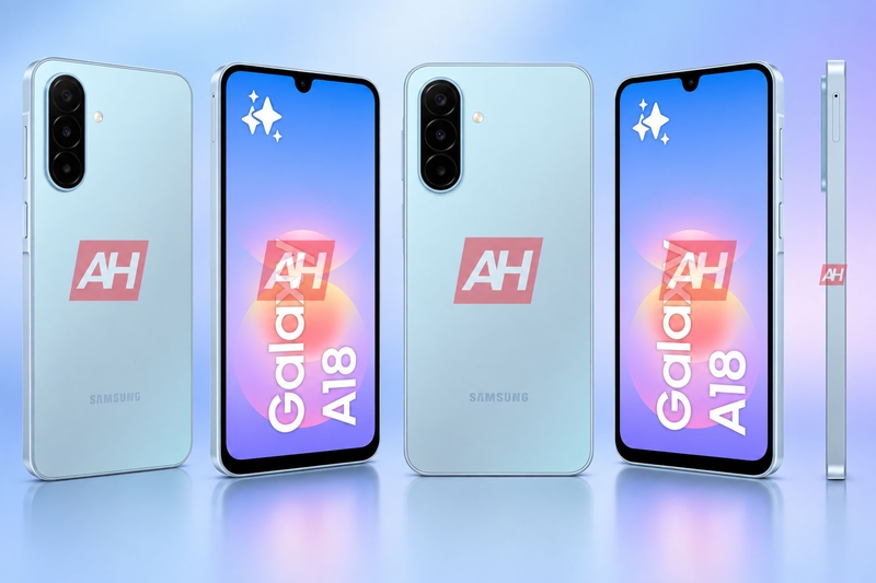 Galaxy A18 4G giữ thiết kế quen thuộc với màn hình giọt nước và cụm ba camera đặt dọc.