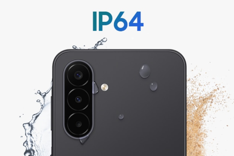 Samsung Galaxy A18 được xây dựng với chuẩn bảo vệ IP64