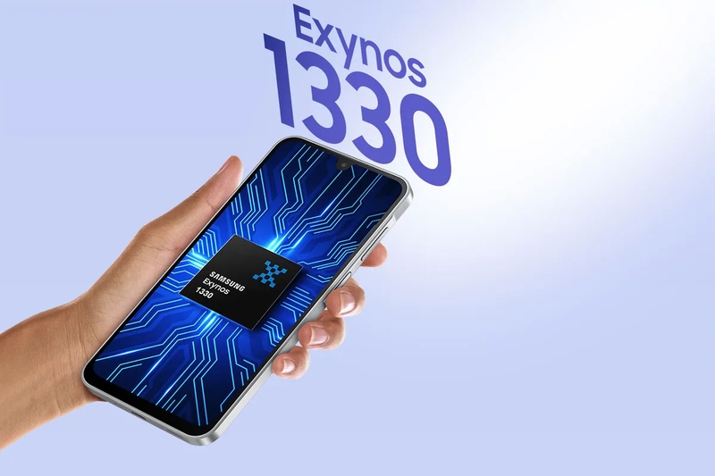 Chip Exynos 1330 đảm nhiệm khả năng xử lý các tác vụ hằng ngày trên Galaxy F70 5G.