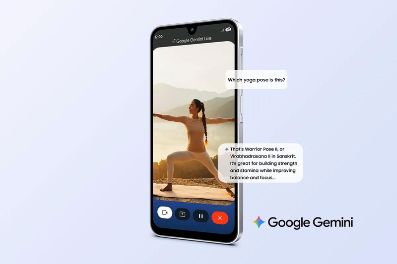 Trợ lý Gemini trên Galaxy F70 5G hỗ trợ tìm kiếm thông tin và tương tác bằng ngôn ngữ tự nhiên.