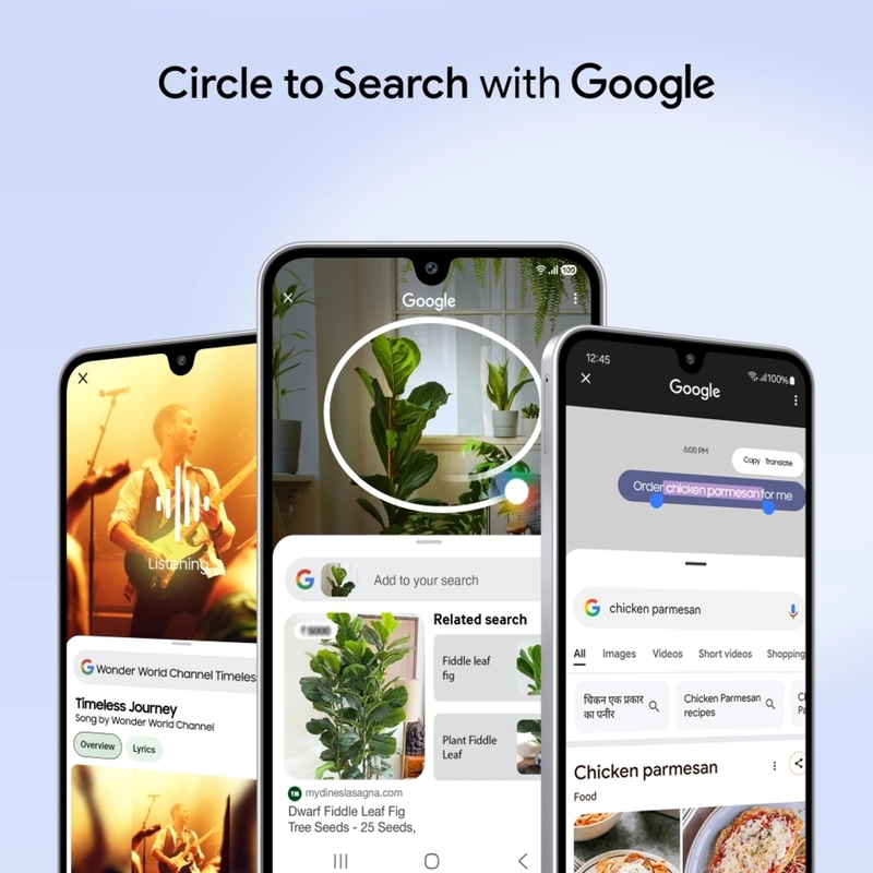 Circle to Search hỗ trợ người dùng Galaxy F70 5G tìm kiếm thông tin ngay trên nội dung đang xem.