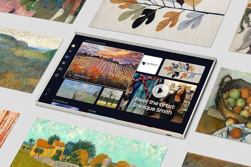 Samsung QA55LS03D với chế độ Art Mode khiến không gian như một tác phẩm nghệ thuật
