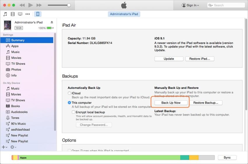 Sao lưu iPad bằng iCloud hoặc iTunes - Hình 10