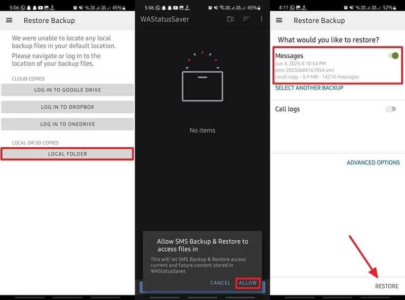 sao lưu tin nhắn SMS lên Gmail trên Android - Hình 9