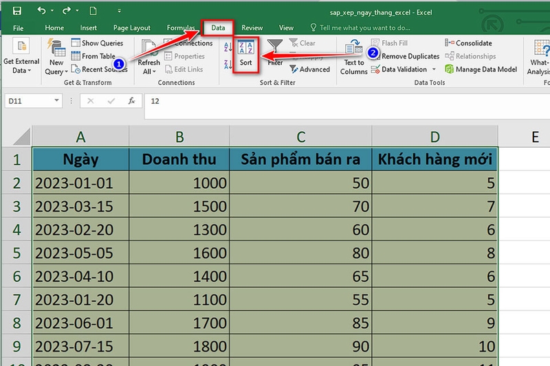 Sắp xếp thời gian trong Excel - Ảnh 07