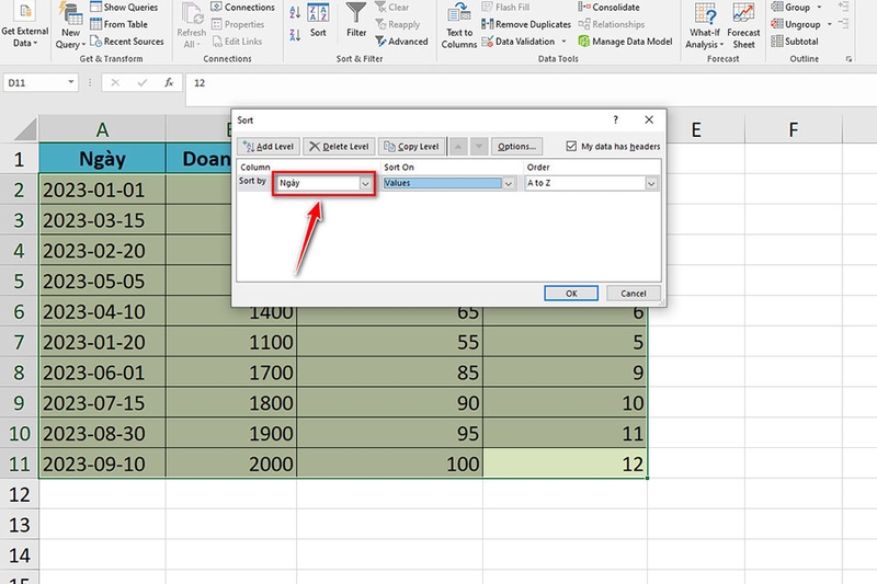 Sắp xếp thời gian trong Excel - Ảnh 08