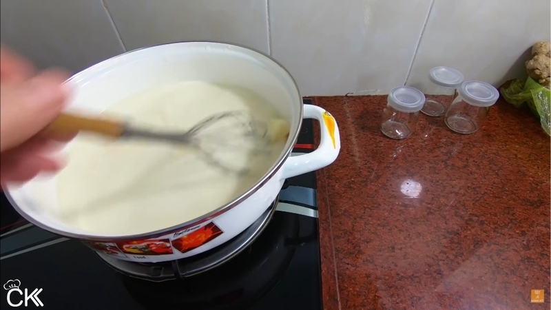 Trộn hỗn hợp sữa