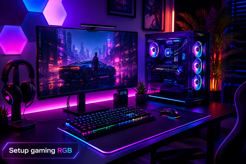 setup gaming rgb ảnh 1