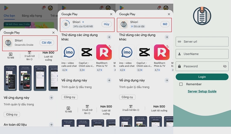 Cách tải Shiori cho thiết bị Android của bạn