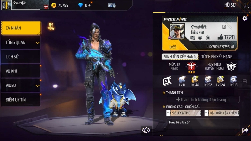 Shopneverdie có acc tính phí và acc free