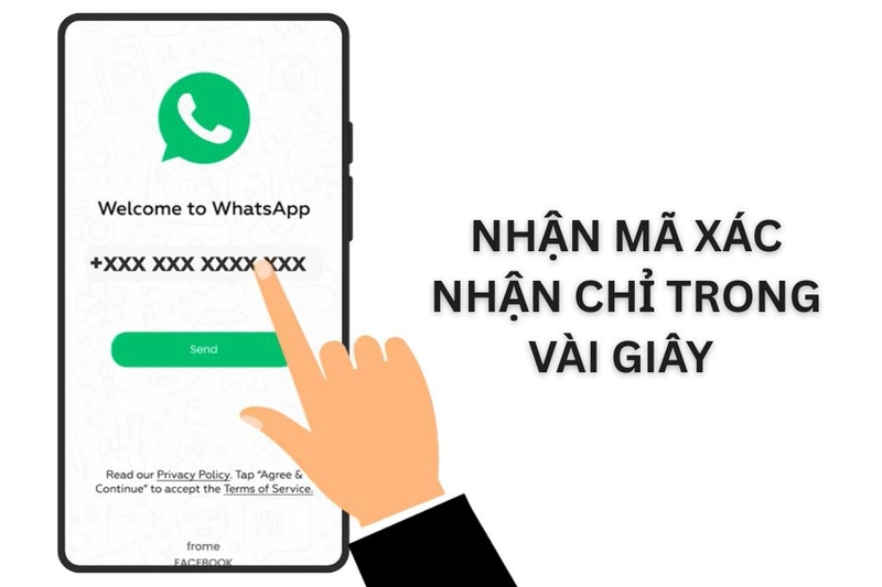 Nhận mã xác minh SMS trong vài giây