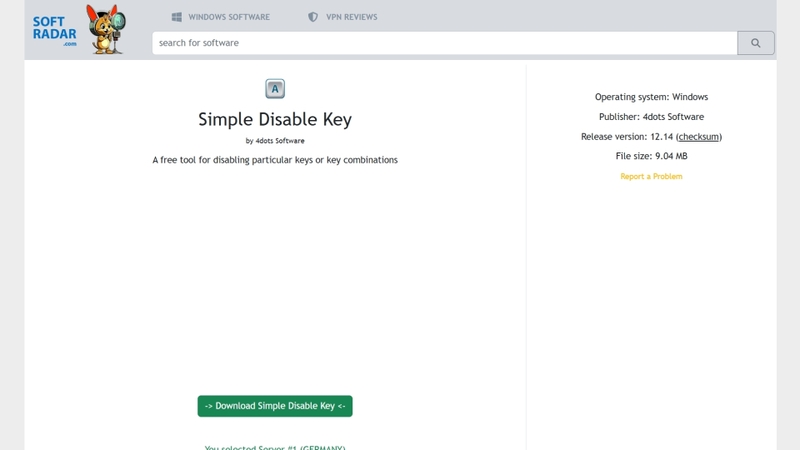 Tải và cài đặt phần mềm Simple Disable Key
