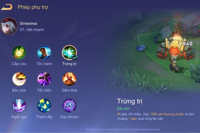 Bổ trợ phù hợp dành cho vị tướng Sinestrea