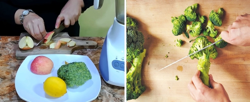 sinh tố bông cải xanh táo đỏ 2
