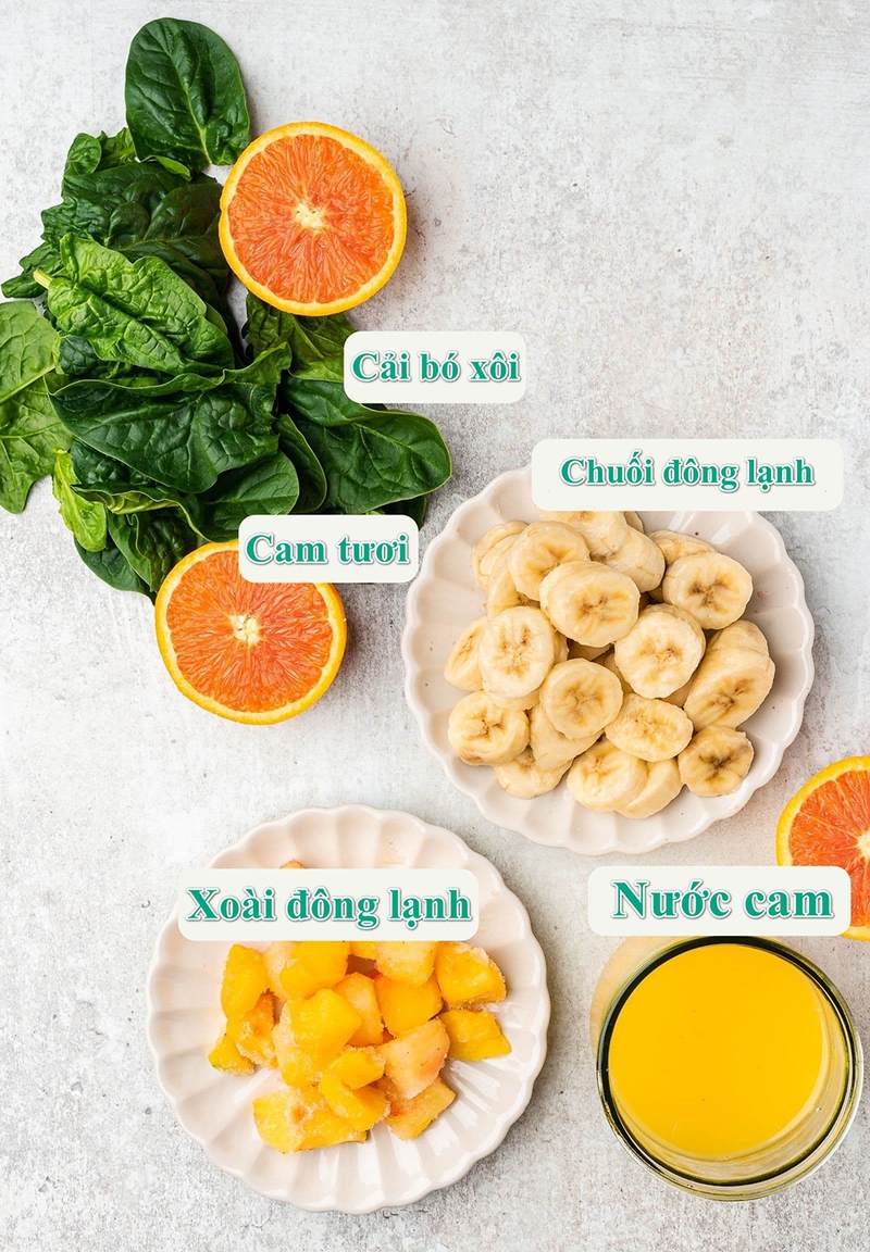 Sinh tố cải bó xôi - 08