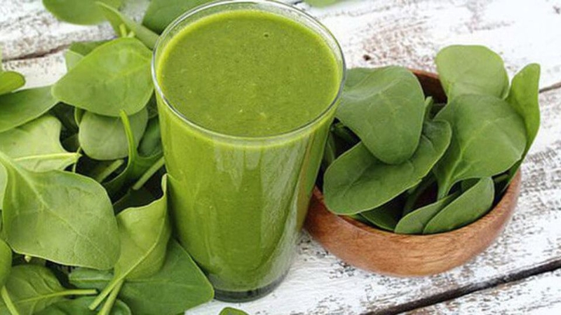 sinh tố cải bó xôi chanh dây 1