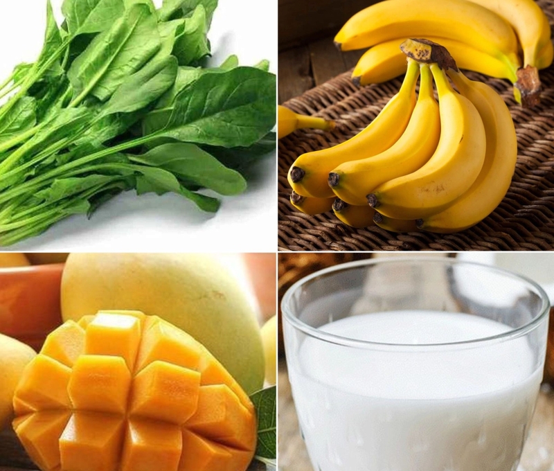 sinh tố cải bó xôi xoài chuối hình 3
