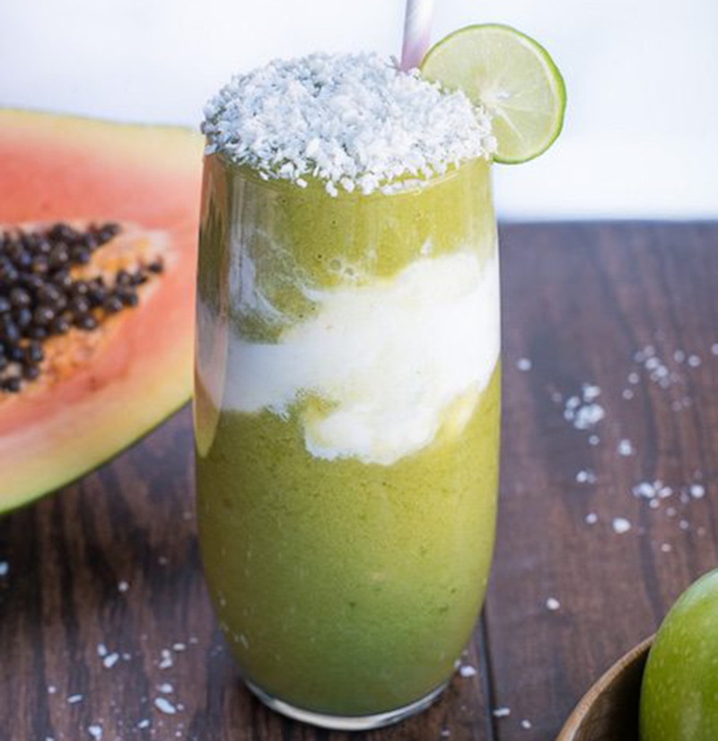 Sinh tố đu đủ táo - 01