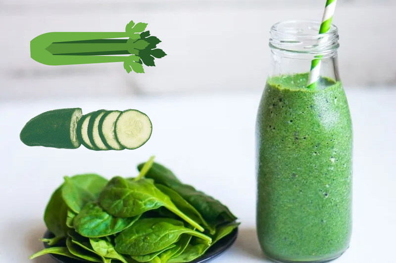 sinh tố dưa leo cần tây cải bó xôi (5)