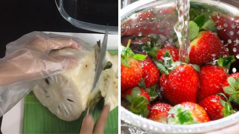 sinh tố mãng cầu dâu tây 4