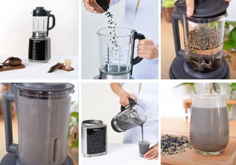 Sinh tố mè đen chà là 4