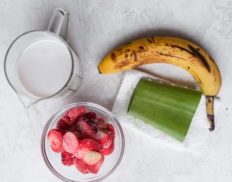 Sinh tố nha đam chuối - 03