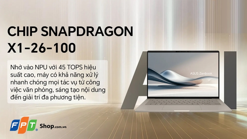 Laptop Asus Zenbook 14 OLED UX3407QA-QD299WS Qualcom X1-26-100