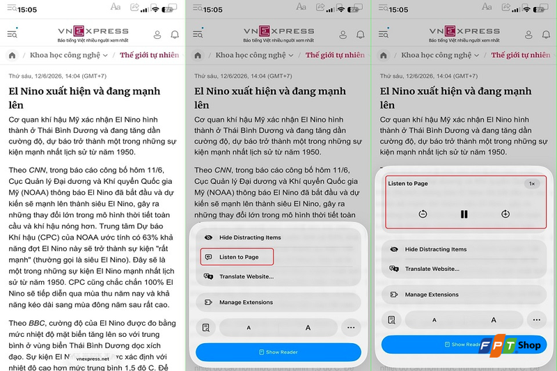Yêu cầu Siri đọc nội dung trên màn hình bằng giọng nói