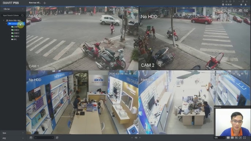 Điều khiển camera PTZ và bản đồ E-Map trực quan