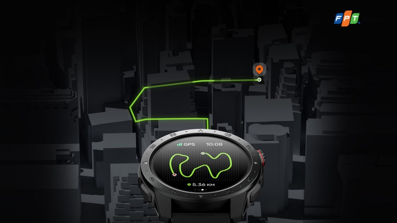 GPS tích hợp hỗ trợ ghi vị trí và lộ trình khi vận động ngoài trời