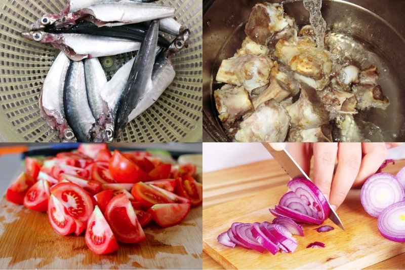 sơ chế nguyên liệu bánh canh cá nục Đà Nẵng