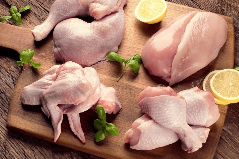 sơ chế thịt - gỏi gà hành tây cà rốt