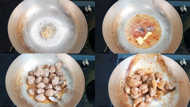 Xào sò lụa