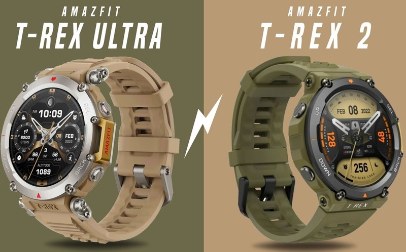 So sánh Amazfit T-Rex Ultra và Amazfit T-Rex 2 1