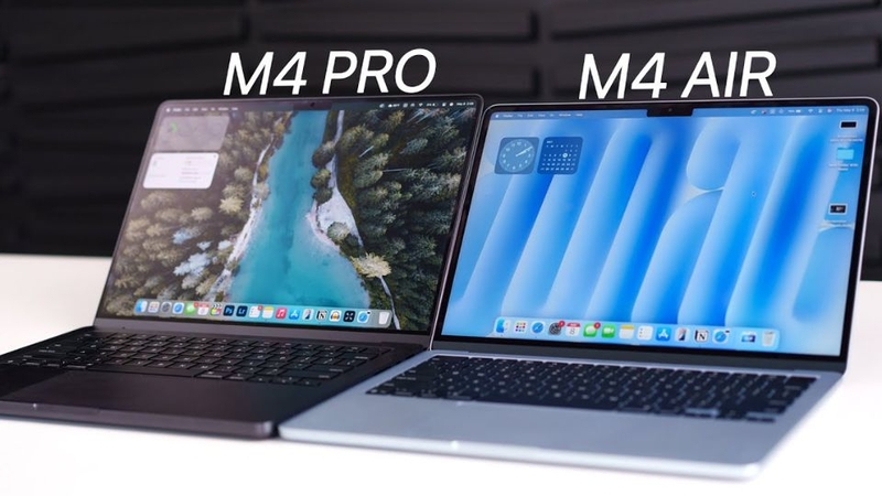 So sánh MacBook Air M4 và MacBook Pro M4 3
